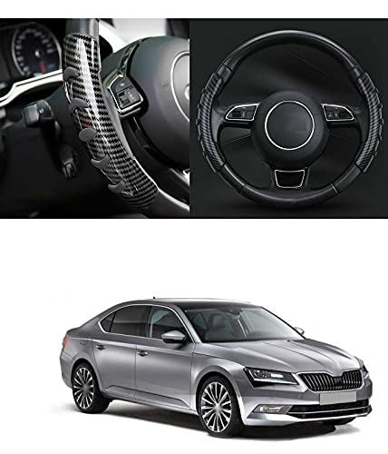 PRIKNIK Steering Wheel Grip Cover Non-Slip Sporty Design for 15 Inch Steering Wheel Compatible with S-Koda S-uperb - Image 2