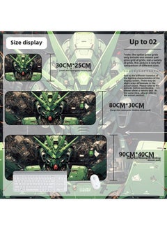 Mouse Pad Oversized Gundam Computer Keyboard Pad Cartoon Game Mouse Pad Boys E-sports Computer Thickened Desk Pad-Color:900*400*3mm-Pattern:Up To 02