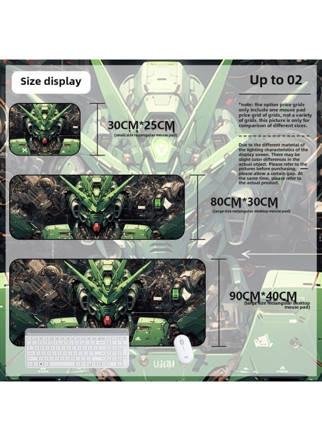 Generic - Mouse Pad Oversized Gundam Computer Keyboard Pad Cartoon Game Mouse Pad Boys E-sports Computer Thickened Desk Pad-Color:900*400*3mm-Pattern:Up To 02 - Image 1