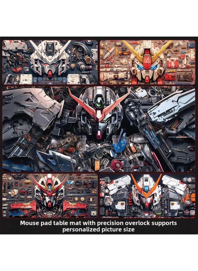 Generic - Mouse Pad Oversized Gundam Computer Keyboard Pad Cartoon Game Mouse Pad Boys E-sports Computer Thickened Desk Pad-Color:900*400*3mm-Pattern:Up To 02 - Image 1