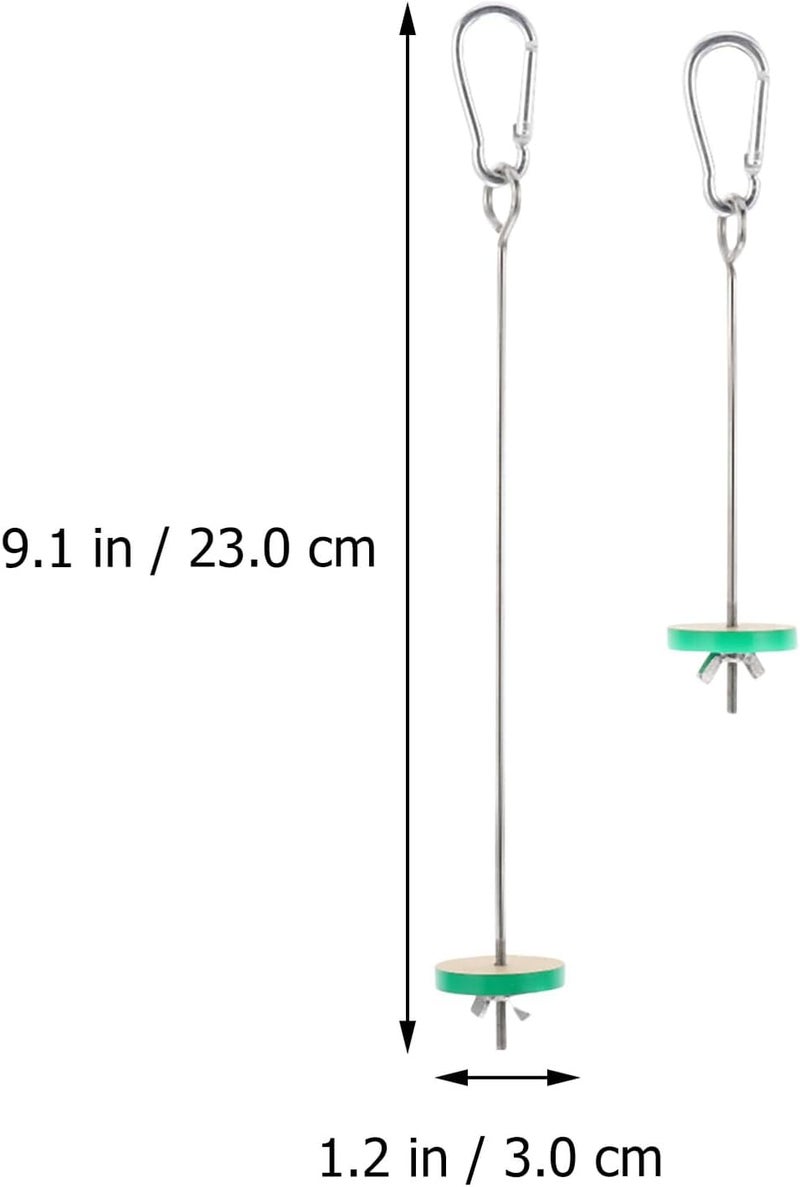VICASKY 2pcs Parrot Fruit Forks Stainless Steel Bird Food Holder Vegetable Skewers Small and Large for Bird Feeding and Foraging Supplies - Image 2