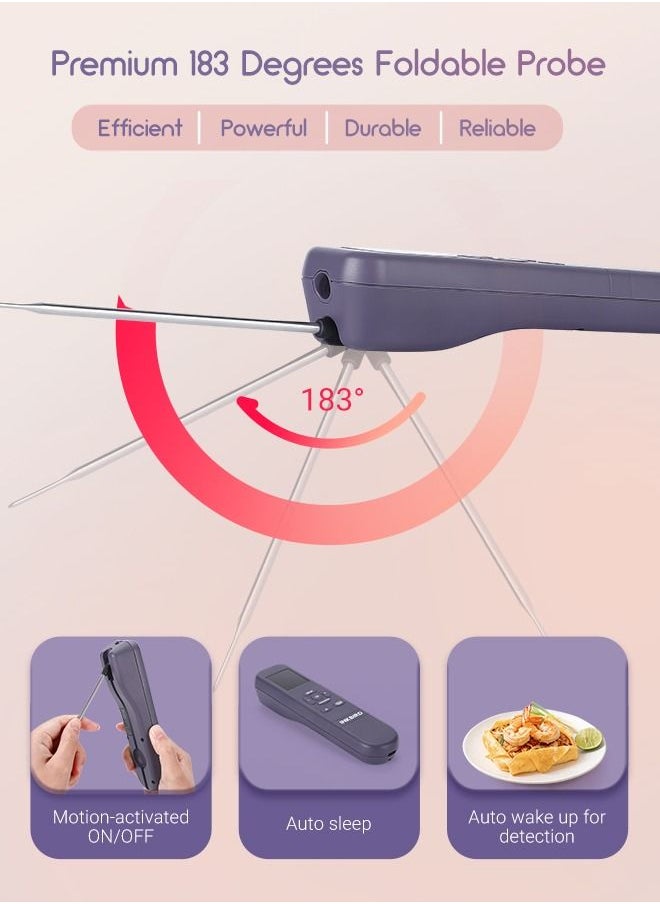 INKBIRD - INKBIRD 3-in-1 Instant Read Meat Thermometer Infrared Read Thermometer IHT-1M for Kitchen Cooking Temperature with Meat Probe Digital Food Thermometer with Alarm and Timer for BBQ Grilling Pizza Oven - Image 1