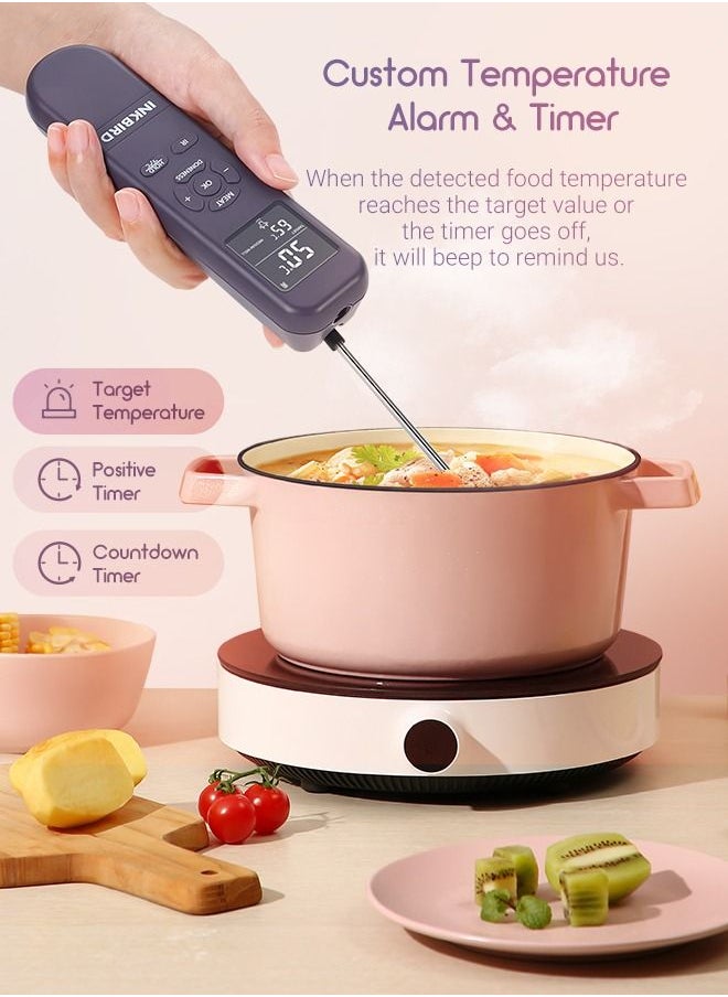 INKBIRD - INKBIRD 3-in-1 Instant Read Meat Thermometer Infrared Read Thermometer IHT-1M for Kitchen Cooking Temperature with Meat Probe Digital Food Thermometer with Alarm and Timer for BBQ Grilling Pizza Oven - Image 1