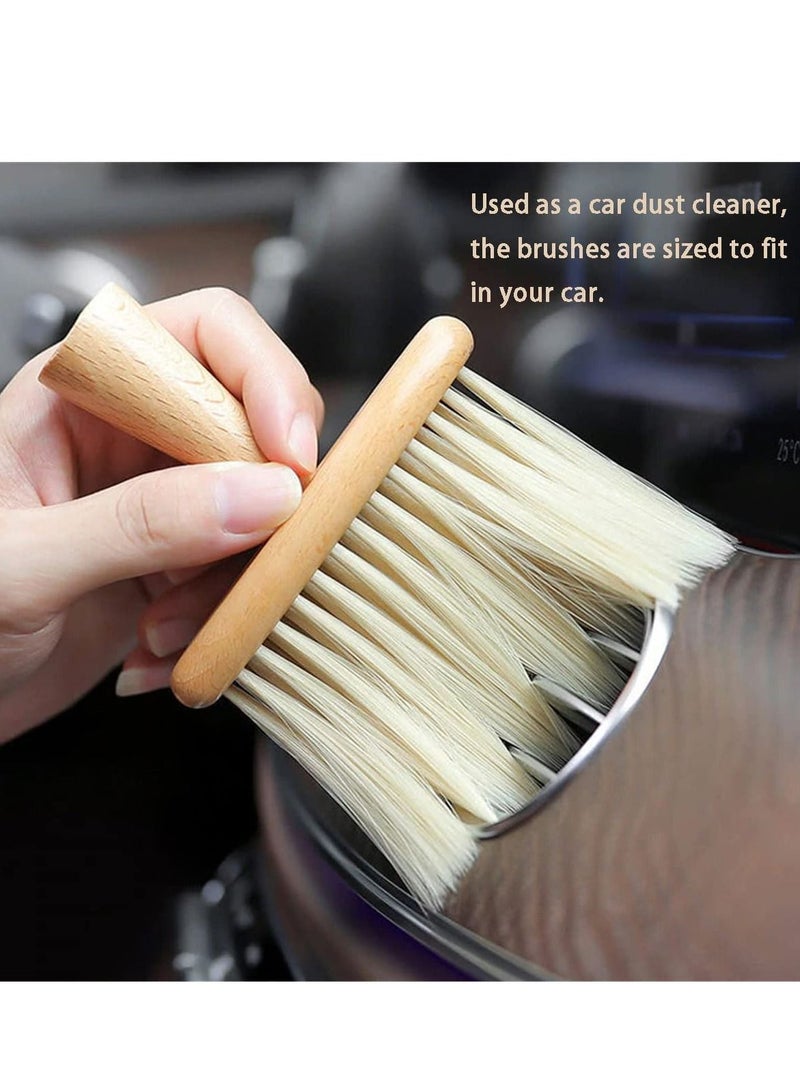 Excefore Soft Detail Brush, High Density Ultra Car Interior Dusting Brush Cleaning Wooden Handle Dust for Interior, Keyboard, Leather, Home - Image 5