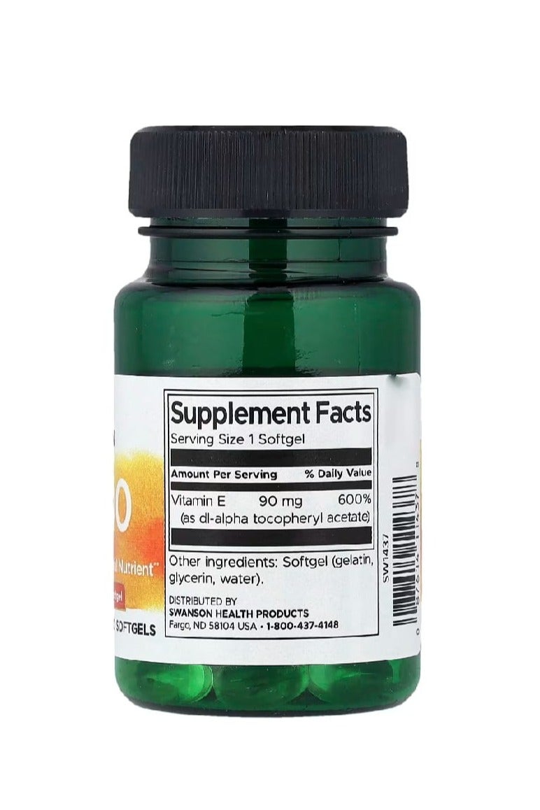 سوانسون فيتامين هـ-200، 90 مجم (200 وحدة دولية) 60 كبسولة هلامية - Image 2