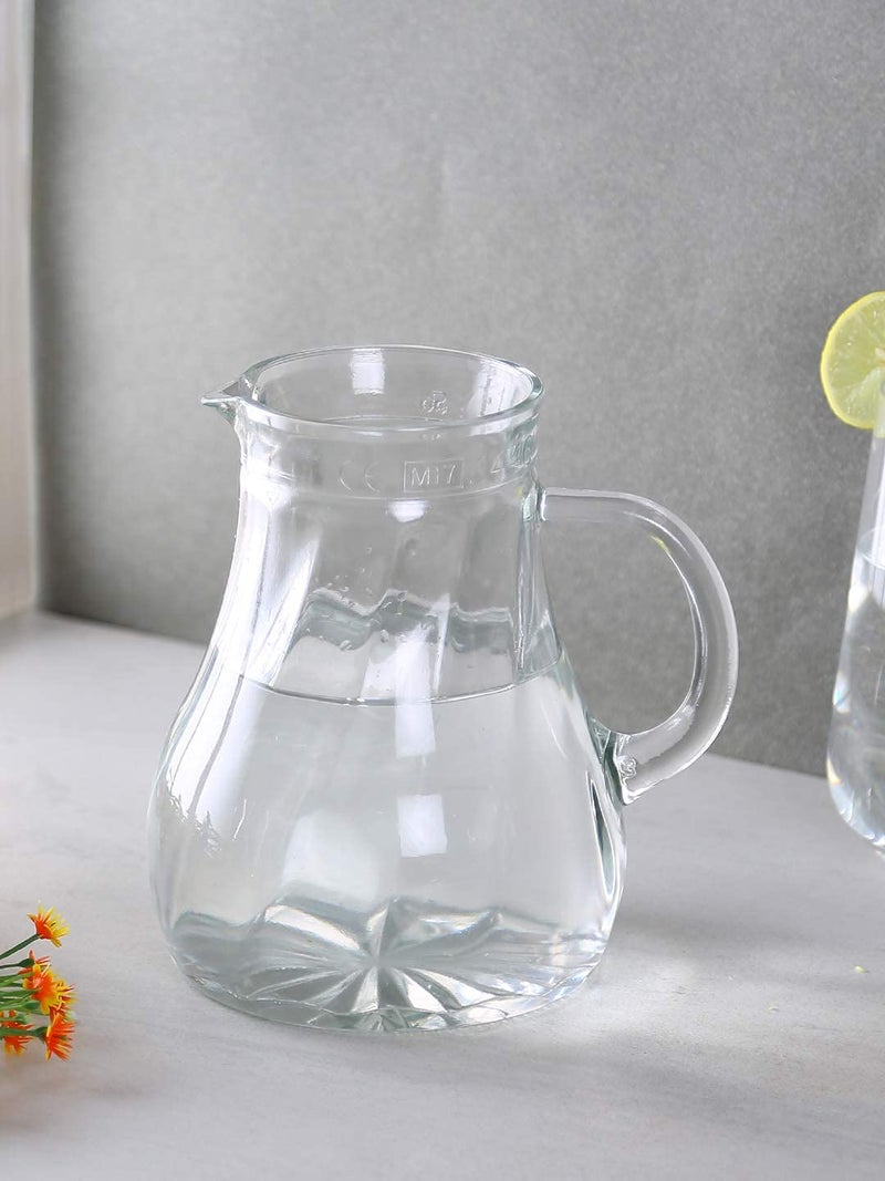Oberglas Salzburg CarafePitcherWaterJuiceCocktailWhiskeyMilk Glass Jug 1 Litre 1000ml Transparent - Image 3