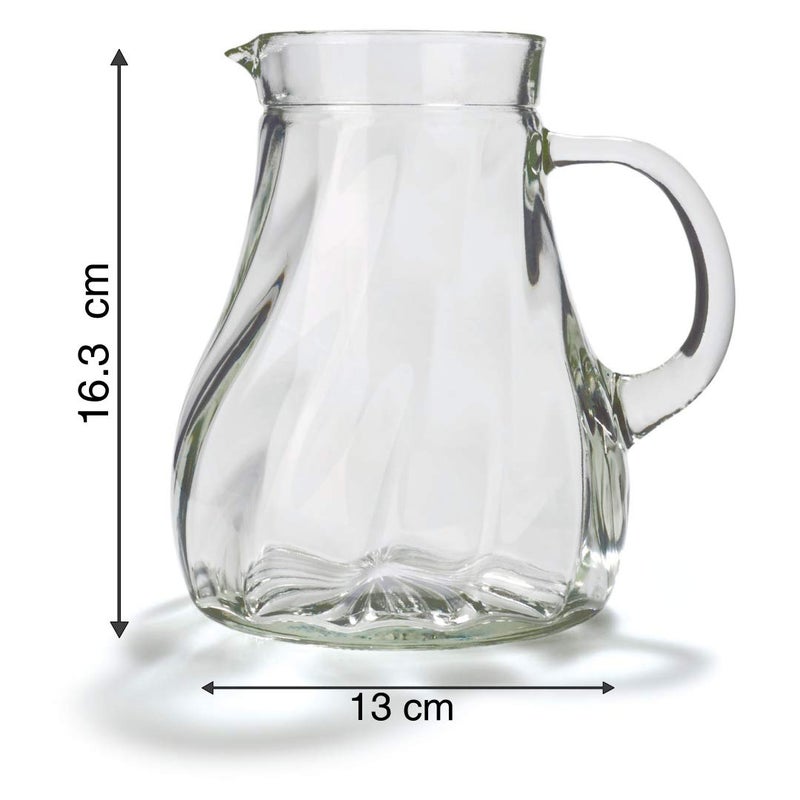 Oberglas Salzburg CarafePitcherWaterJuiceCocktailWhiskeyMilk Glass Jug 1 Litre 1000ml Transparent - Image 4