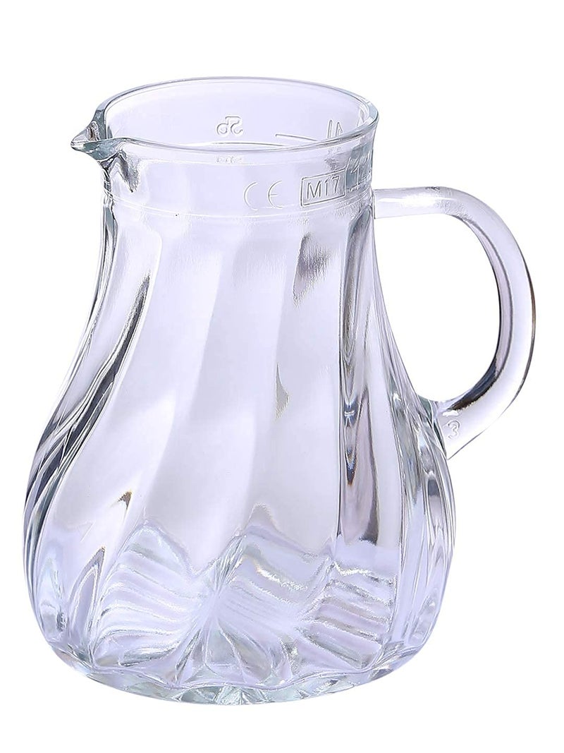 Oberglas Salzburg CarafePitcherWaterJuiceCocktailWhiskeyMilk Glass Jug 1 Litre 1000ml Transparent - Image 1