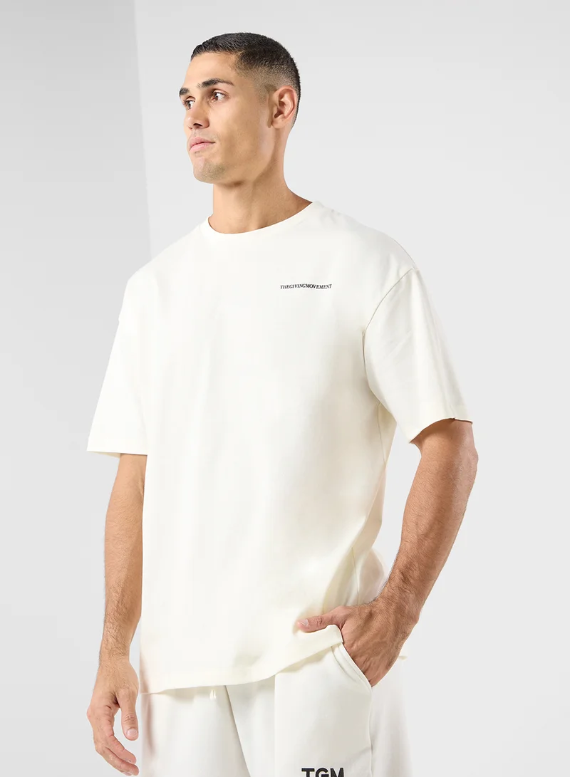 ذا جيفينج موفمنت Oversized Fear None Printed T-Shirt
