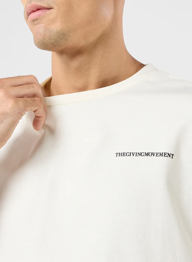 ذا جيفينج موفمنت Oversized Fear None Printed T-Shirt