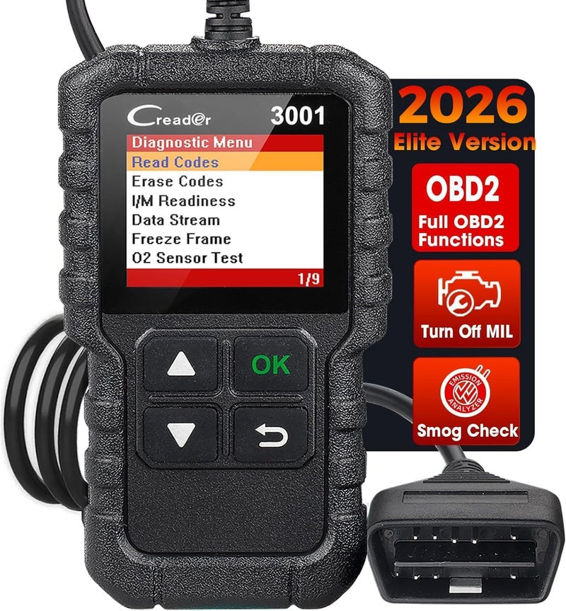 ماسح ضوئي LAUNCH Creader 3001 OBD2 لتشخيص السيارات، فحص ضوء المحرك، أنظمة مستشعر الأكسجين، قارئ رموز OBD، أداة مسح ضوئي لجميع سيارات بروتوكول OBDII منذ عام 1996 - Image 1