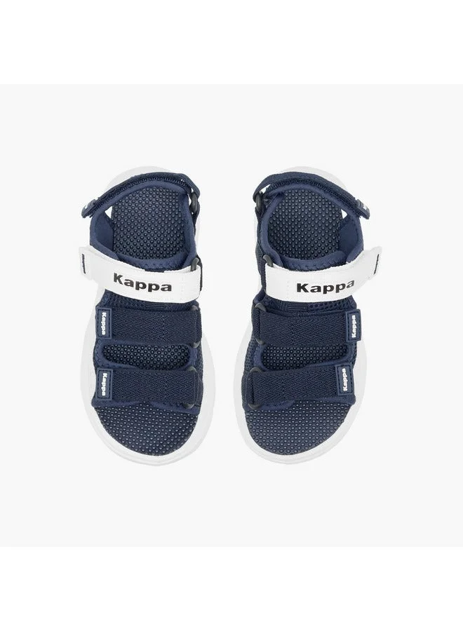 Kappa Boys' Logo Detail Floaters with Hook and Loop Closure