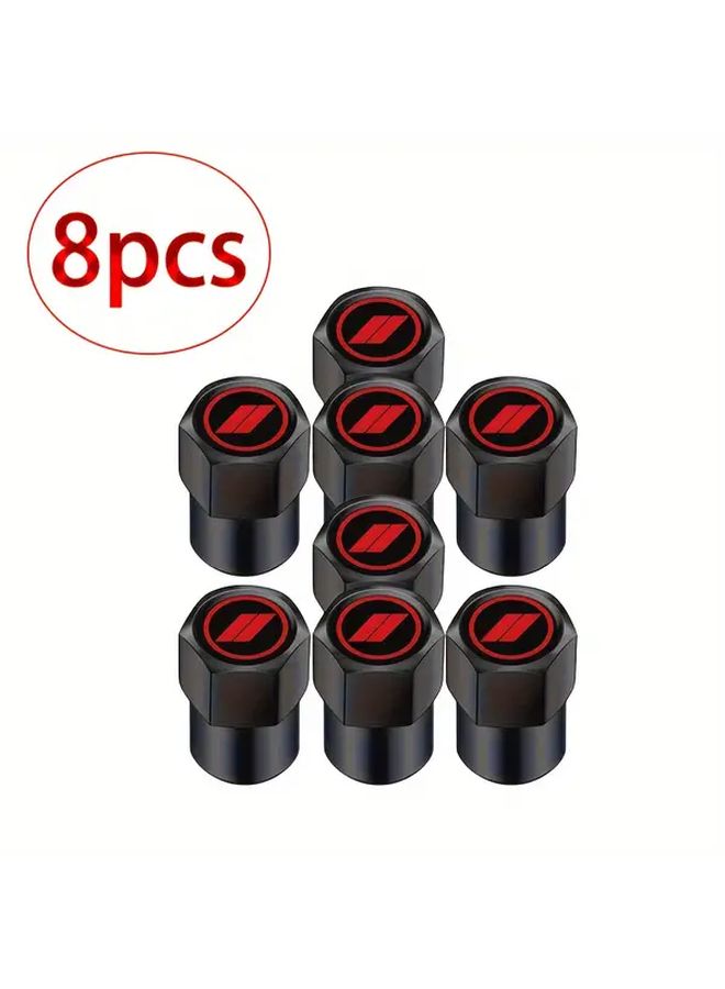 Eight Red Aluminum Half Hexagonal Resin Pieces with Equal Signs - Image 1