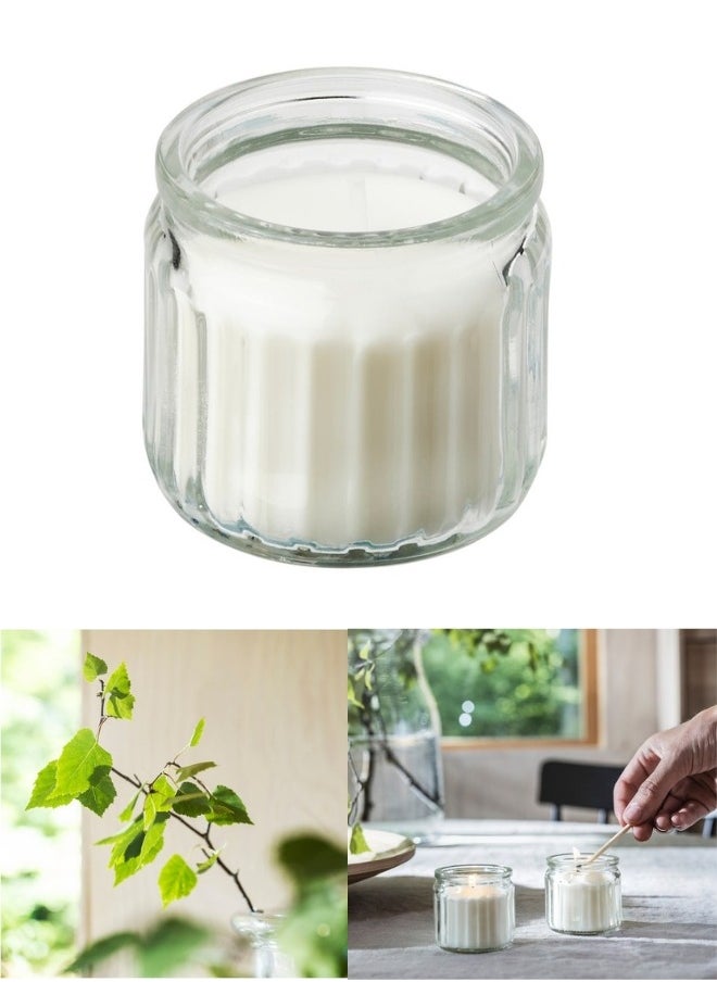 Ikea Scented candle in glass, Scandinavian Woods/white, 12 hr  - Image 1