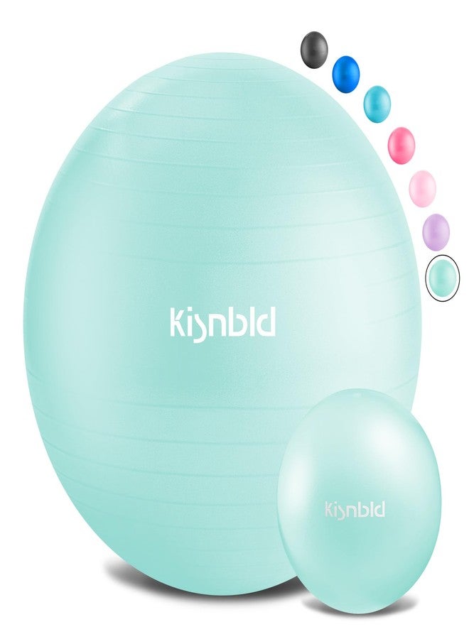 كرة تمارين kisnbld، كرة يوغا سميكة للغاية لتوفير الثبات أثناء التمرين أثناء الحمل، 4 أحجام، كرة توازن مضادة للانفجار مع مضخة قدم - كرسي كرة لياقة بدنية شديد التحمل للمكتب والمنزل والصالة الرياضية - Image 1
