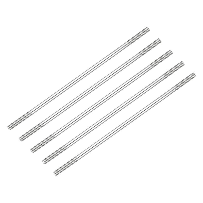 METALLIXITY Double Ended Stud Screws (M5 Thread 160mm Length) 5pcs, 304 Stainless Steel Dual Threaded Rod Bolts - for House Maintenance - Image 1