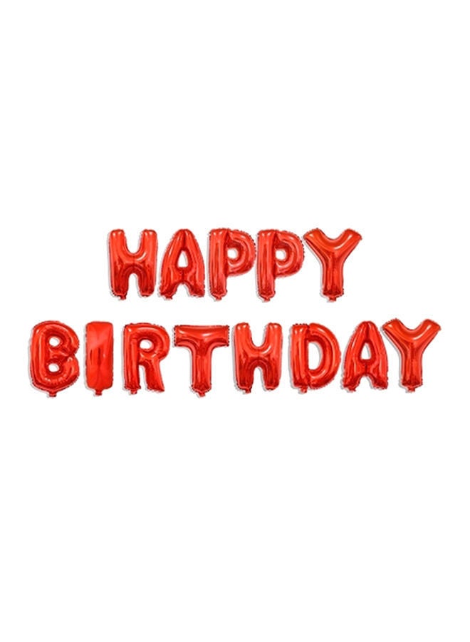 NIBEMINENT 13-Piece Happy Birthday Letters Foil Balloon Set 16 Inch
