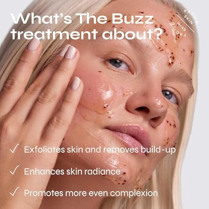 FACILE The Buzz Exfoliating Face Mask, Glycolic Acid, Lactic Acid Salicylic Acid 3.4 fl oz - Image 4