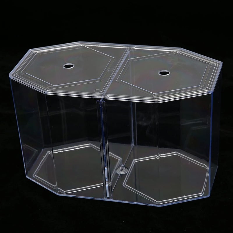 Aquarium Fish Breeder Box, Octagonal Transparent Plastic Isolation Box, 7.7x2.4x4.7in - Multipurpose Fish Breeding, Safe Protection for Sick and Small Fish - Image 3