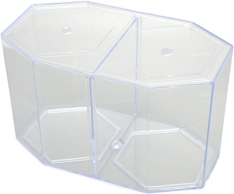 Aquarium Fish Breeder Box, Octagonal Transparent Plastic Isolation Box, 7.7x2.4x4.7in - Multipurpose Fish Breeding, Safe Protection for Sick and Small Fish - Image 1