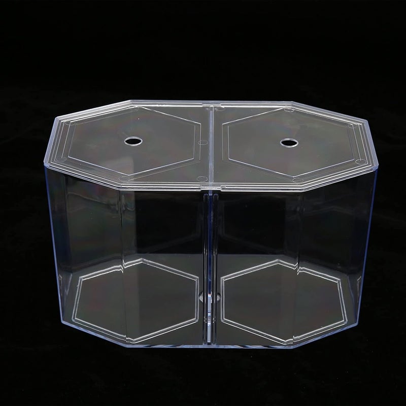 Aquarium Fish Breeder Box, Octagonal Transparent Plastic Isolation Box, 7.7x2.4x4.7in - Multipurpose Fish Breeding, Safe Protection for Sick and Small Fish - Image 4