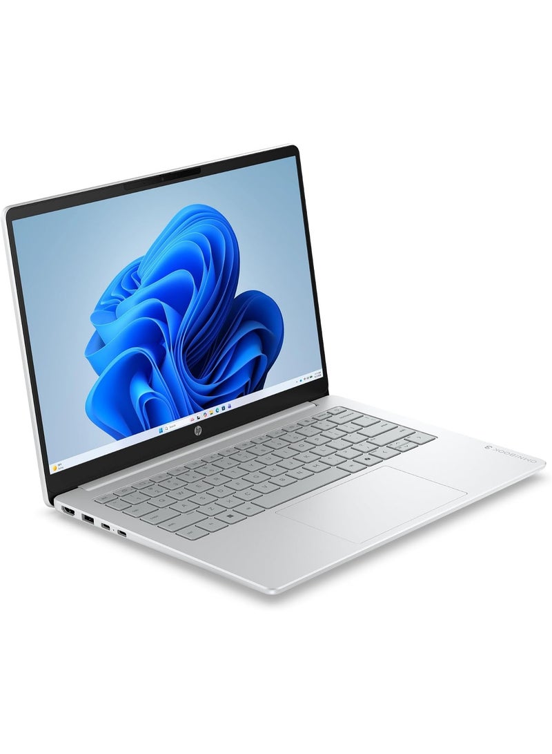لابتوب أومنيبوك 3 14-hu0004ne، معالج إنتل كور 5 120U، 16 جيجابايت رام، 512 جيجابايت SSD، شاشة 14 بوصة 2K IPS، ويندوز 11 هوم، فضي اللغة الإنجليزية