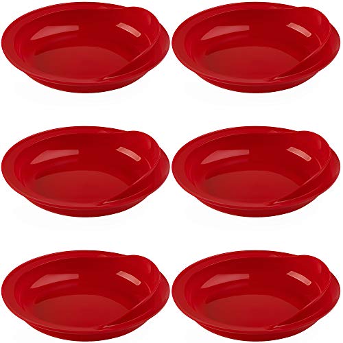Providence Spillproof Scoop Plates for Disabled Adults by Providence Spillproof Scoop Dish for Adults with Limited Mobility Scoop Plate Adaptive Equipment for Independence Non Slip Plate for Disabled Adults Red 6 - Image 2
