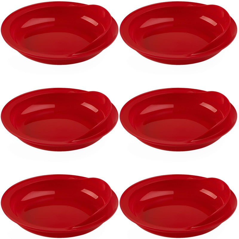 Providence Spillproof Scoop Plates for Disabled Adults by Providence Spillproof Scoop Dish for Adults with Limited Mobility Scoop Plate Adaptive Equipment for Independence Non Slip Plate for Disabled Adults Red 6 - Image 3