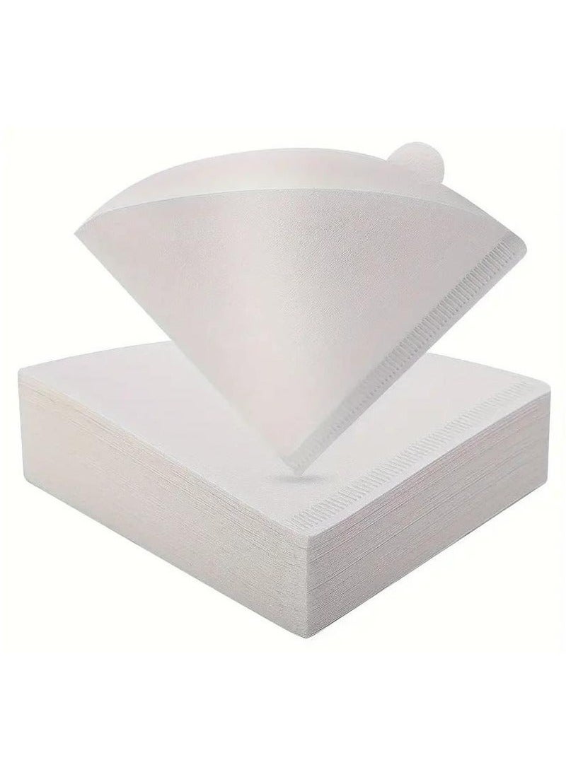 100 Piece Coffee Paper Filter Cone Paper V60 Size 02 White - Image 1
