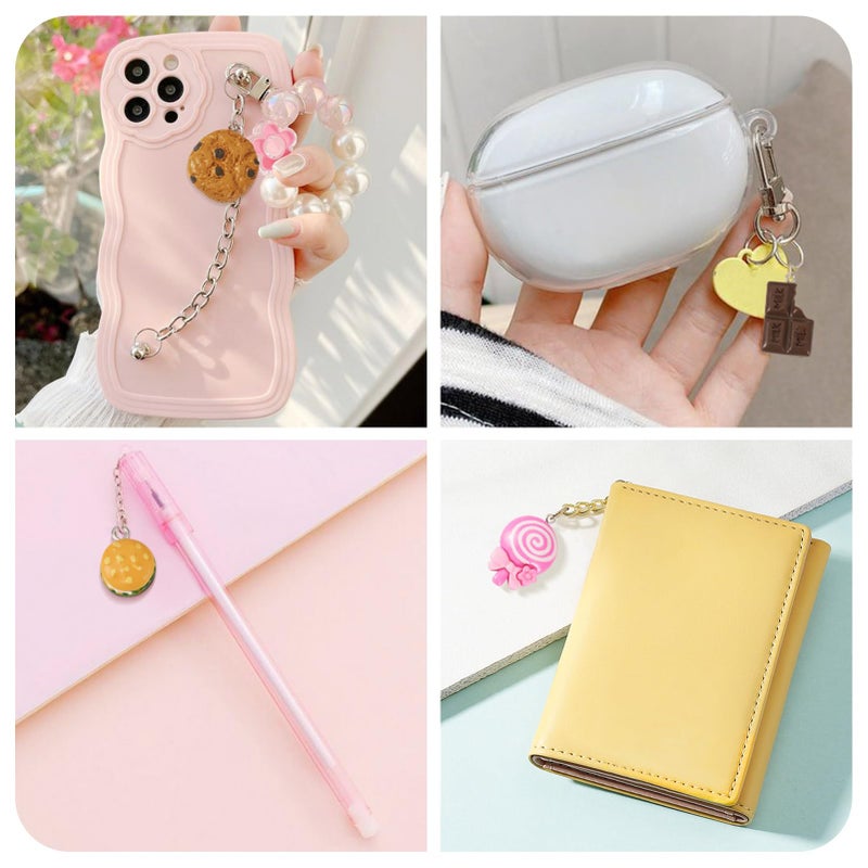 Craftdady 100Pcs Resin Dessert Sweet Pendants Random Mixed Lovely Cake Candy Donut Cookies Food Charms for Earring Bracelet Jewelry Making - Image 4