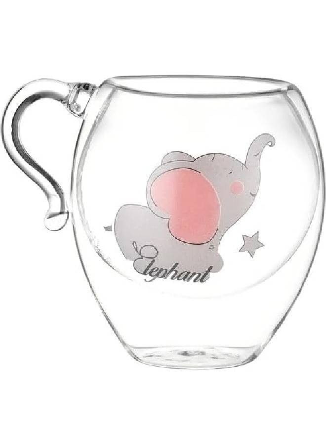 Clear double shot glass cup, 200ml (large) 5pcs  - Image 1