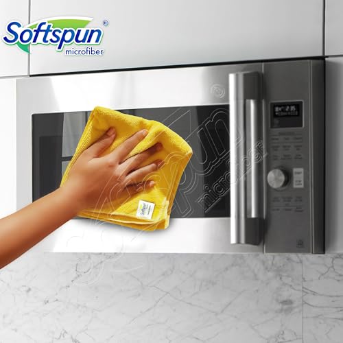 SOFTSPUN Microfiber Cleaning Cloths, 24pcs 30x30cms 220 GSM Multi-Colour! Highly Absorbent Lint and Streak Free Multi -Purpose Wash Cloth for Kitchen Window Stainless Steel Silverware. - Image 4