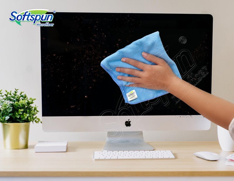 SOFTSPUN Microfiber Cleaning Cloths, 24pcs 30x30cms 220 GSM Multi-Colour! Highly Absorbent Lint and Streak Free Multi -Purpose Wash Cloth for Kitchen Window Stainless Steel Silverware. - Image 3