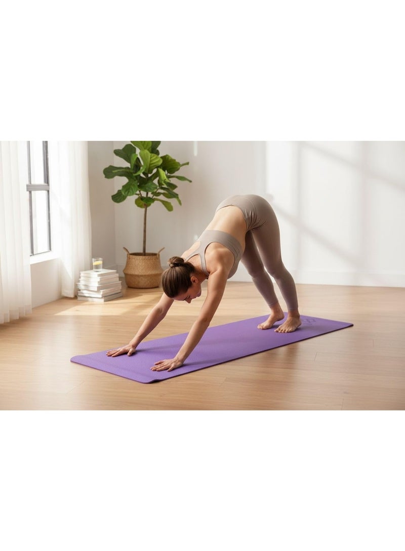 SportQ TPE Premium SportQ Non Slip Yoga Mat 6mm Thick – Light & Eco-Friendly Yoga Mat with Carrying Bag, Sweat & Water Resistant for Home Workout, Gym, Pilates, Yoga, Abdominal Workouts 183x61cm - Image 3