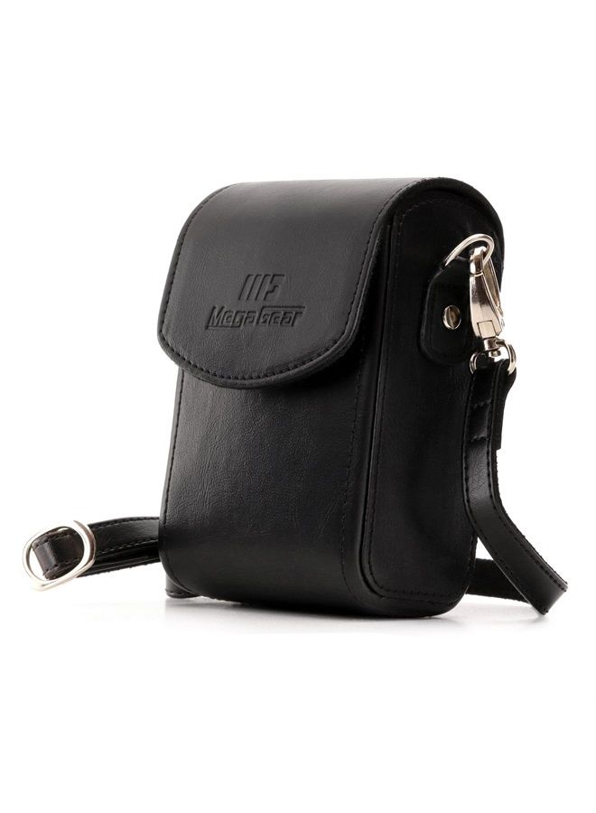 MegaGear MG1496 غلاف كاميرا جلدية سوني سايبر شوت Dsc-Rx100 Vı، Dsc-Rx100 V، Dsc-Rx100 Iv، Dsc-Rx100 Iıı مع حزام - أسود - Image 1