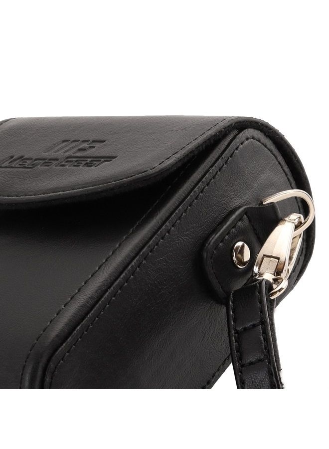 MegaGear MG1496 غلاف كاميرا جلدية سوني سايبر شوت Dsc-Rx100 Vı، Dsc-Rx100 V، Dsc-Rx100 Iv، Dsc-Rx100 Iıı مع حزام - أسود - Image 3