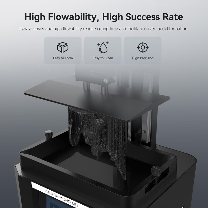 ANYCUBIC ABS-Like Resin Pro 2, Upgraded 8K 3D Printer Resin with Enhanced Strength and Toughness, High Precision, Low Odor, Wide Compatibility for All LCD Resin 3D Printers (Black, 1kg) - Image 3