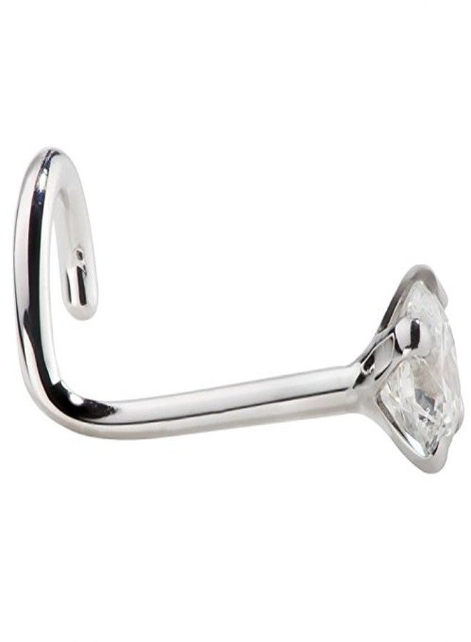 FreshTrends Diamond Nose Ring - 20G 3mm (0.06 ct. tw) Genuine Nose Stud - 14K Real White Gold Twist Screw - Image 3