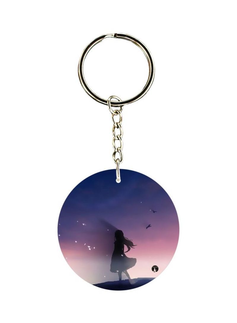 Human Figure Printed Keychain