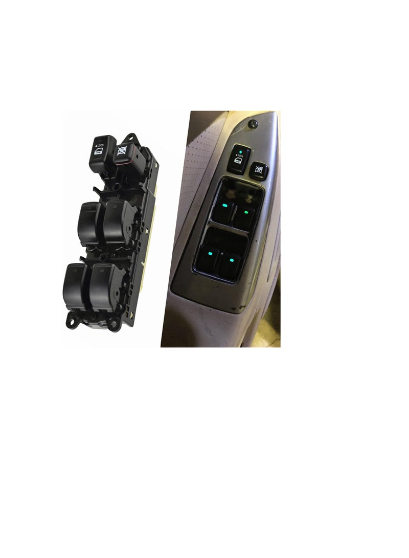 مفتاح النافذة 8404060091 لسيارة تويوتا لاند كروزر 100 لسيارة لكزس Lx470 برادو REZI مفتاح التحكم الرئيسي في النافذة الكهربائية من جانب السائق OEM 84040-60091 - Image 4