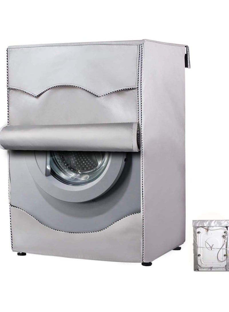Washing Machine Cover, Washer Dryer Dustproof Waterproof Protection Case Cover ,Sunscreen with Zipper for Front Load Washer Protection - Image 1