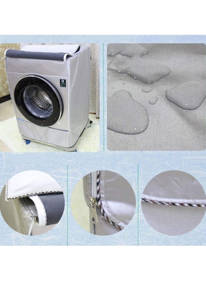 Washing Machine Cover, Washer Dryer Dustproof Waterproof Protection Case Cover ,Sunscreen with Zipper for Front Load Washer Protection - Image 4