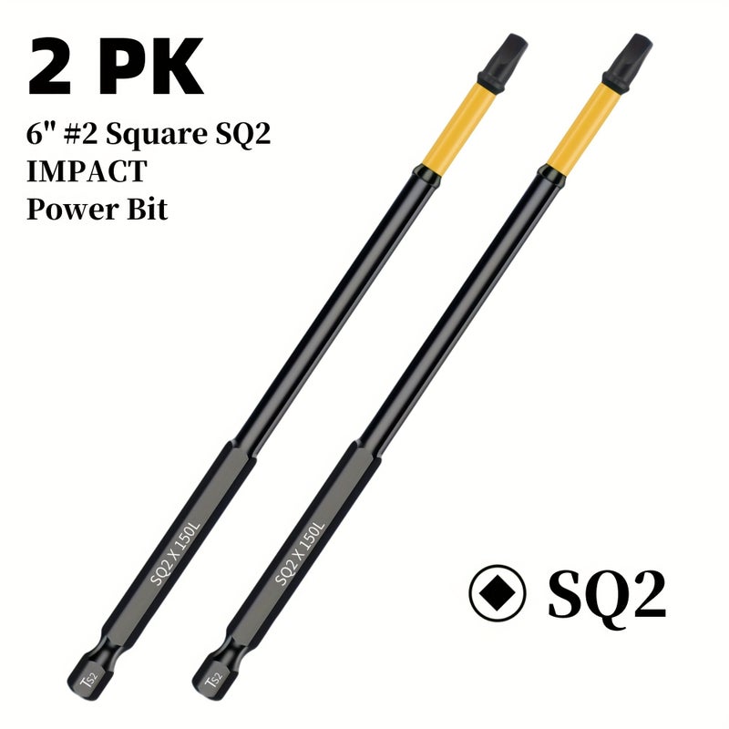 KEZHIDE 6 بوصة 150 مم لقمة مفك الصدمات SQ2 فولاذ S2 4 قطع - Image 1