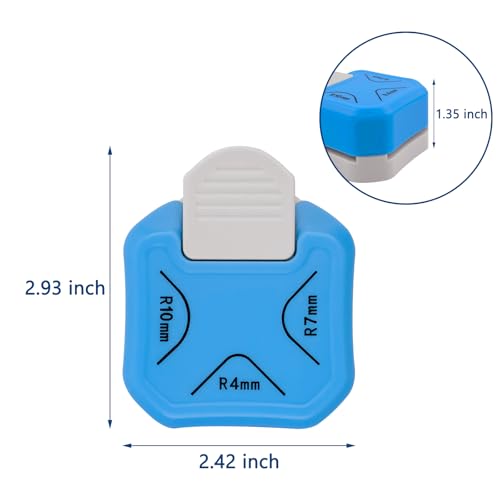 YOLCAR 3 in 1 Corner Rounder Punch, R4mm/R7mm/R10mm Corner Punches for Cardstock, Laminate, Paper Crafts and DIY Projects, Suitable for Scrapbooking and Photo Corners - Image 2