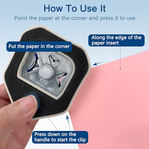 YOLCAR 3 in 1 Corner Rounder Punch, R4mm/R7mm/R10mm Corner Punches for Cardstock, Laminate, Paper Crafts and DIY Projects, Suitable for Scrapbooking and Photo Corners - Image 4
