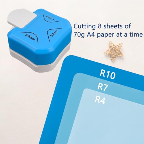 YOLCAR 3 in 1 Corner Rounder Punch, R4mm/R7mm/R10mm Corner Punches for Cardstock, Laminate, Paper Crafts and DIY Projects, Suitable for Scrapbooking and Photo Corners - Image 3