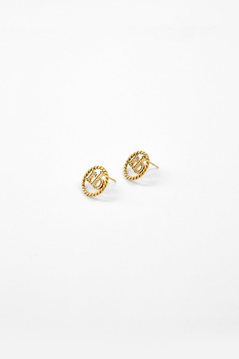RoccoBarocco Women 1 Pair Gold Plated Fashionable Earrings, Gold  - Image 1