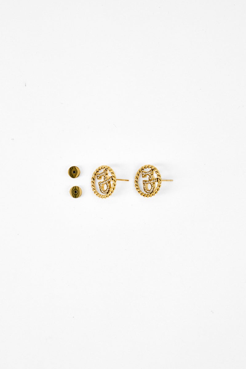 RoccoBarocco Women 1 Pair Gold Plated Fashionable Earrings, Gold  - Image 3