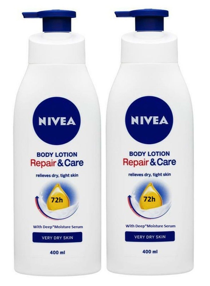 Nivea Repair and Care for Very Dry Skin Body Lotion 400ml pack of 2 - Image 2