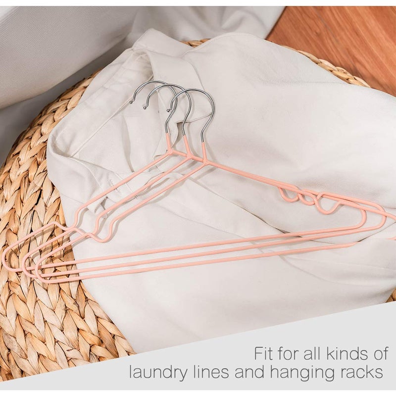 لوماني 60 قطعة شماعات ملابس فولاذية شماعات مانعة للانزلاق متينة شديدة التحمل شماعات معطف موفرة للمساحة شماعات ملابس متعددة الألوان - Image 3